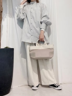 「ボウタイシャツ」｜Bou Jeloudさん（レディース・157cm）の秋コーディネート