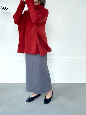 「Bou Jeloud（ブージュルード）のアイテム（スカート）」を使った、Bou Jeloudさん（レディース・158cm）の秋コーディネート