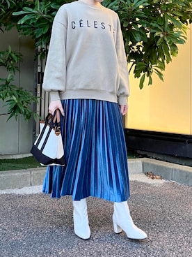 「156closet」｜Bou Jeloudさん（レディース・156cm）の秋コーディネート