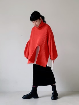 Bou Jeloudさん（レディース・162cm）の冬コーディネート