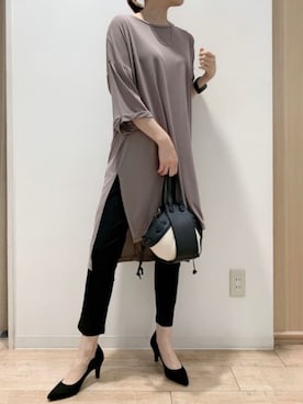 「Bou Jeloud（ブージュルード）のアイテム（チュニック）」を使った、Bou Jeloudさん（レディース・165cm）の秋コーディネート