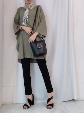 「Bou Jeloud（ブージュルード）のアイテム（シューズ）」を使った、Bou Jeloudさん（レディース・157cm）の秋コーディネート