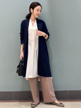 「Bou Jeloud（ブージュルード）のアイテム（チュニック）」を使った、Bou Jeloudさん（レディース・157cm）の秋コーディネート