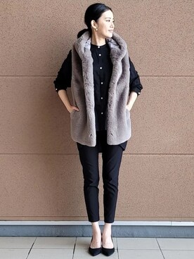 「Bou Jeloud（ブージュルード）のアイテム（その他アウター）」を使った、Bou Jeloudさん（レディース・166cm）の秋コーディネート