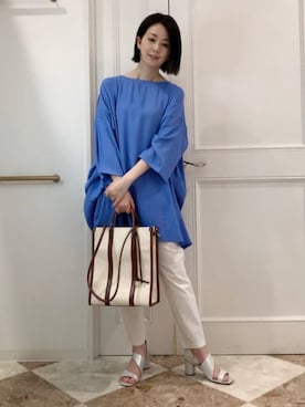 「Bou Jeloud（ブージュルード）のアイテム（サンダル）」を使った、Bou Jeloudさん（レディース・159cm）の秋コーディネート