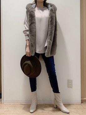 「Bou Jeloud（ブージュルード）のアイテム（その他アウター）」を使った、Bou Jeloudさん（レディース・165cm）の秋コーディネート
