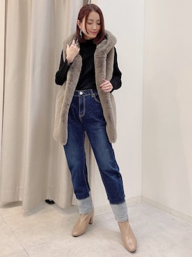 「Bou Jeloud（ブージュルード）のアイテム（その他アウター）」を使った、Bou Jeloudさん（レディース・148cm）の秋コーディネート