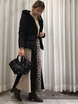 「Bou Jeloud（ブージュルード）のアイテム（スカート）」を使った、Bou Jeloudさん（レディース・156cm）の秋コーディネート