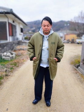 「NIKE(ナイキ)のアイテム(トップス)」を使った、のたさん(メンズ・175cm)の冬コーディネート