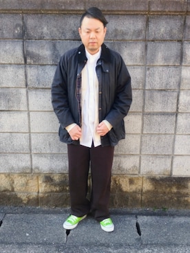 「AURALEE」｜「アイテム（スウェットパンツ）」を使った、のたさん（メンズ・175cm）の冬コーディネート