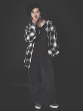 「アイテム（スウェットパンツ）」を使った、shaikoさん（メンズ・169cm・10代）の秋コーディネート