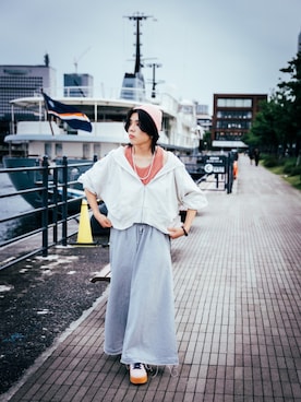 「GAP（ギャップ）のアイテム（トップス）」を使った、shaikoさん（メンズ・169cm）の春コーディネート