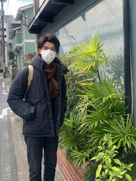 「tk.TAKEO KIKUCHI（ティーケータケオキクチ）のアイテム（ダウンジャケット/コート）」を使った、やっつんさん（メンズ・176cm）の冬コーディネート