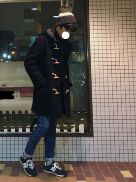 「アイテム（ダッフルコート）」を使った、やっつんさん（メンズ・176cm）の冬コーディネート
