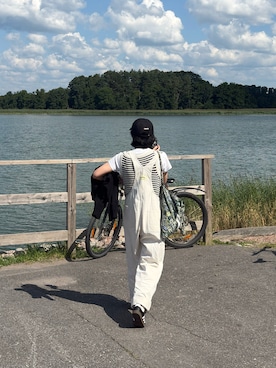 「アイテム（オールインワン・サロペット）」を使った、エビさん（レディース・161cm・20代）の秋コーディネート