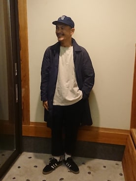 「アイテム（レッグウェア）」を使った、ケムマキさん（メンズ・176cm・40代）の秋コーディネート