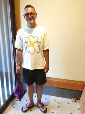 「アイテム（アクセサリー）」を使った、ケムマキさん（メンズ・176cm・40代）の夏コーディネート