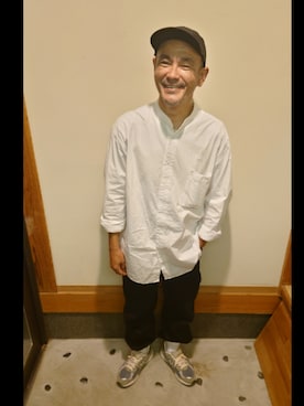「アイテム（キャップ）」を使った、ケムマキさん（メンズ・176cm・40代）の秋コーディネート