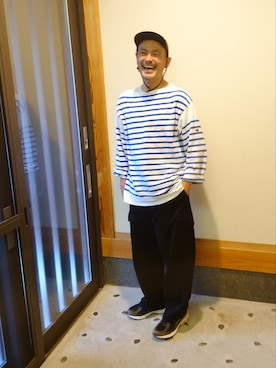 「アイテム（レッグウェア）」を使った、ケムマキさん（メンズ・176cm・40代）の夏コーディネート