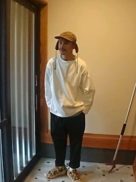 「アイテム（レッグウェア）」を使った、ケムマキさん（メンズ・176cm・40代）の秋コーディネート