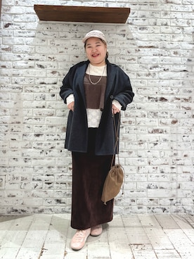 「アイテム（その他アウター）」を使った、koba*rukaさん（レディース・160cm）の秋コーディネート