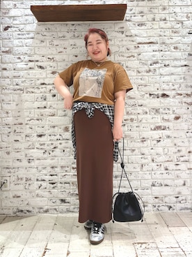 「アイテム（Tシャツ/カットソー）」を使った、koba*rukaさん（レディース・160cm・30代）の夏コーディネート