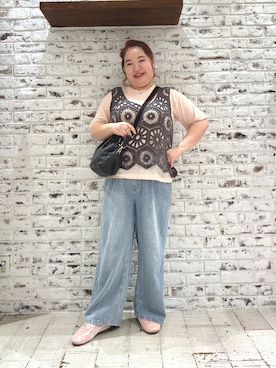 「アイテム（デニムパンツ）」を使った、koba*rukaさん（レディース・160cm・30代）の夏コーディネート