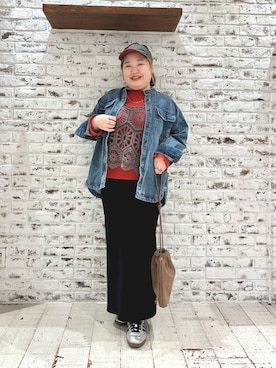 「アイテム（デニムジャケット）」を使った、koba*rukaさん（レディース・160cm・30代）の秋コーディネート