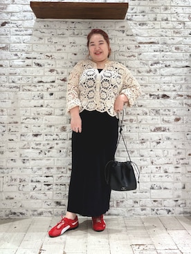 「アイテム（ニット/セーター）」を使った、koba*rukaさん（レディース・160cm・30代）の夏コーディネート
