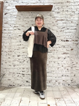 「アイテム（トートバッグ）」を使った、koba*rukaさん（レディース・160cm・30代）の秋コーディネート