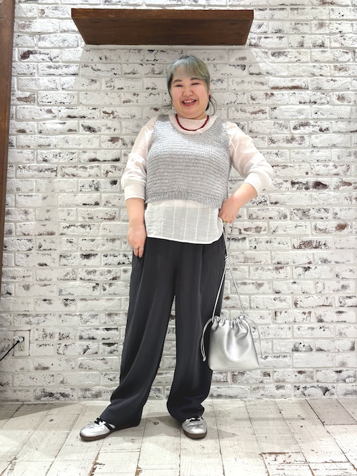 pual ce cin ベスト ジレ ミックステープヤーンビスチェ