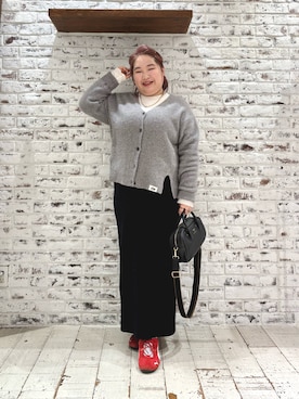 「アイテム（カーディガン/ボレロ）」を使った、koba*rukaさん（レディース・160cm・30代）の冬コーディネート