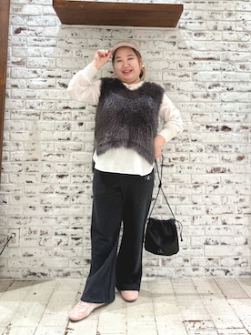 「アイテム（キャップ）」を使った、koba*rukaさん（レディース・160cm・30代）の秋コーディネート