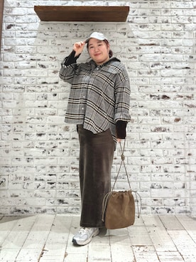 「アイテム（Tシャツ/カットソー）」を使った、koba*rukaさん（レディース・160cm・30代）の冬コーディネート