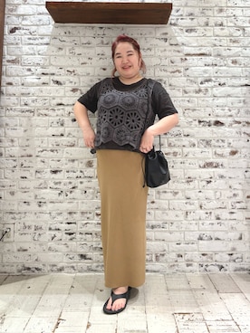 「アイテム（スカート）」を使った、koba*rukaさん（レディース・160cm・30代）の夏コーディネート