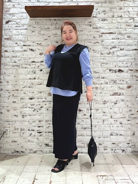「ニットベスト」｜koba*rukaさん（レディース・160cm）の秋コーディネート