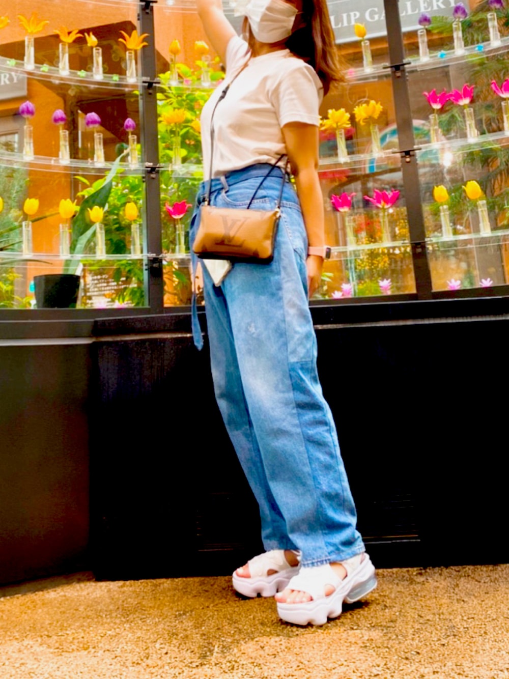 【コーデのアクセントに♪】Louis Vuitton★ショルダーバッグ ルイ·ヴィトン】コーデのアクセントにしたい！ デニムキャンバス
