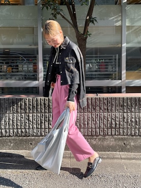 「mystic（ミスティック）のアイテム（ブルゾン）」を使った、nomo.akanaさん（レディース・158cm）の冬コーディネート