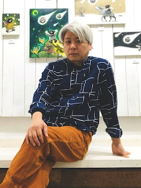 「SOU･SOU（ソウ・ソウ）のアイテム」を使った、Y.Sasakiさん（メンズ・169cm）の春コーディネート