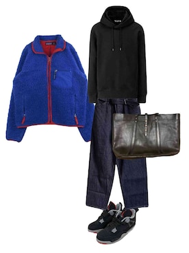 「アイテム（トートバッグ）」を使った、Aquariusさん（メンズ・165cm）の秋コーディネート