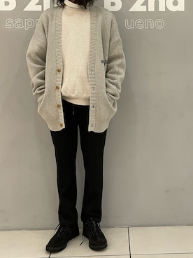 「B'2nd（ビーセカンド）のアイテム（スラックス）」を使った、souyaさん（メンズ・172cm）の冬コーディネート