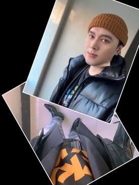 「ZARA（ザラ）のアイテム（ダウンジャケット/コート）」を使った、Xzyさん（メンズ・179cm）の春コーディネート