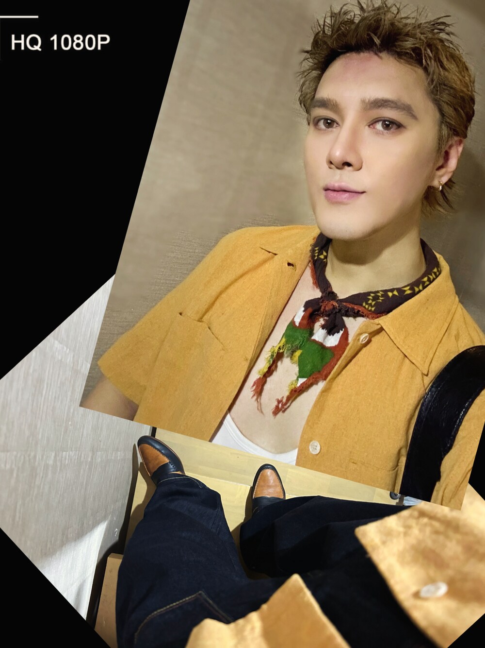 「ZARAのアイテム（トップス、オレンジ系）」を使った、Xzyさん（メンズ・179cm）の夏コーディネートの1枚目の写真