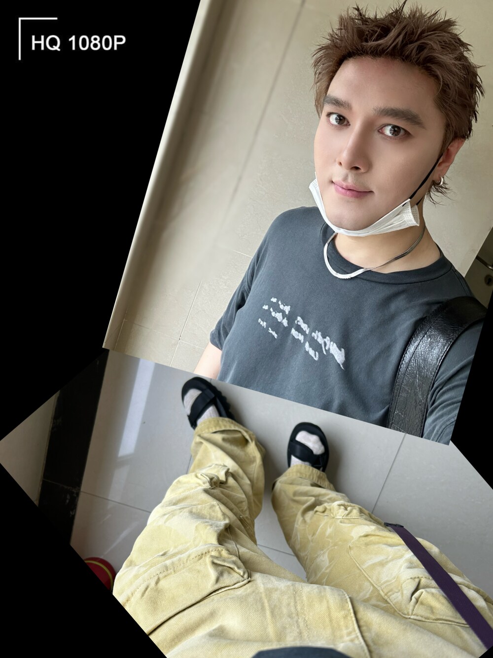 「ZARAのアイテム（トップス、グレー系）」を使った、Xzyさん（メンズ・179cm）の夏コーディネートの1枚目の写真