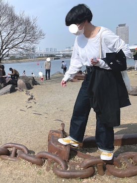 「JOURNAL STANDARD relume（ジャーナルスタンダード　レリューム）のアイテム（ブルゾン）」を使った、夏生まれさん（レディース・166cm）の春コーディネート