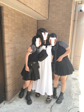 「no brand（ノーブランド）のアイテム（スカート）」を使った、nooooooomiさん（キッズ・153cm）の夏コーディネート