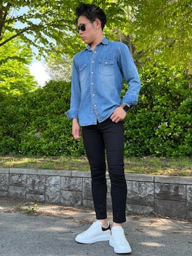 「Alexander McQueen（アレキサンダーマックイーン）のアイテム（シューズ）」を使った、𝑴𝑰𝑻𝑺𝑼𝑲𝑰さん（メンズ・167cm・20代）の春コーディネート
