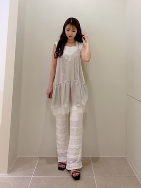 「NATURAL BEAUTY BASIC（ナチュラルビューティーベーシック）のアイテム」を使った、misakiさん（レディース・160cm）の夏コーディネート