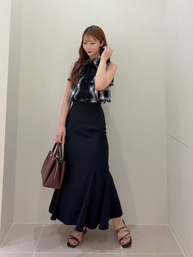 「NATURAL BEAUTY BASIC（ナチュラルビューティーベーシック）のアイテム」を使った、misakiさん（レディース・160cm）の夏コーディネート