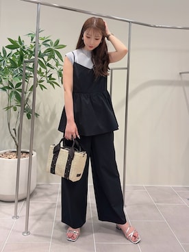 「NATURAL BEAUTY BASIC（ナチュラルビューティーベーシック）のアイテム」を使った、misakiさん（レディース・160cm）の夏コーディネート